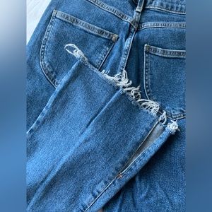 Forever 21 High Rise Split Hem Jeans